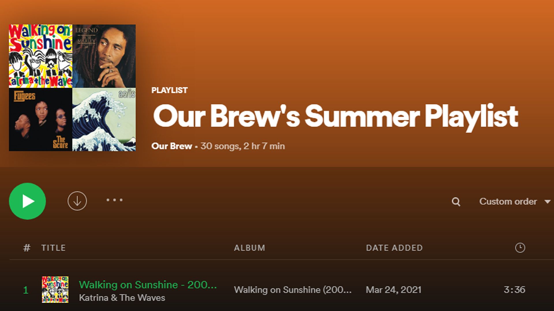Our Brew’s Summer Playlist