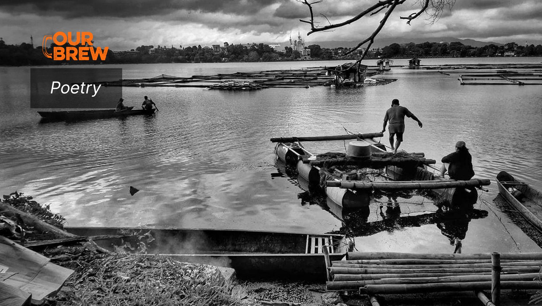 Sampaloc Lake Abstract, in Black & White